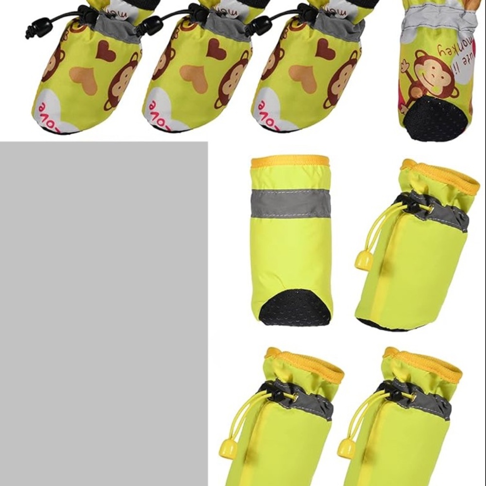 Bright Neon Pet Rainboots